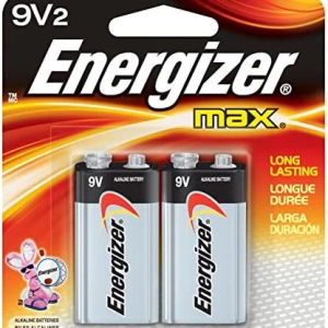 Energizer MAX 9V Alkaline Battery 2-Pack (522BP-2)