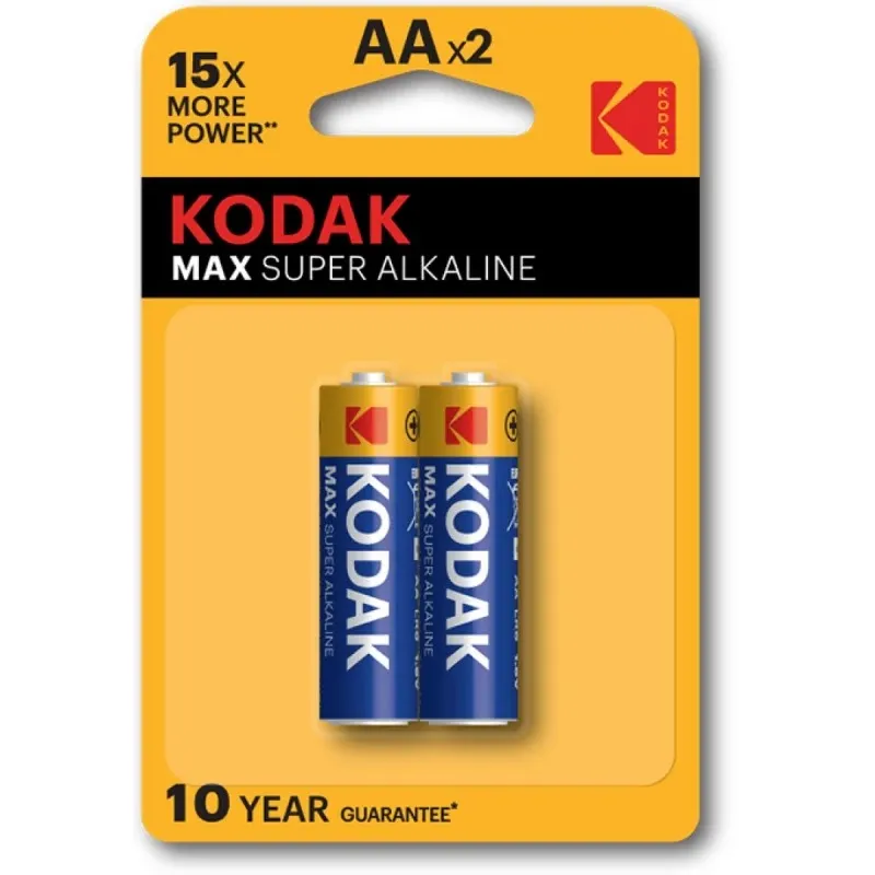 Kodak Double AA 1.5V Alkaline Batteries (2-Pack)