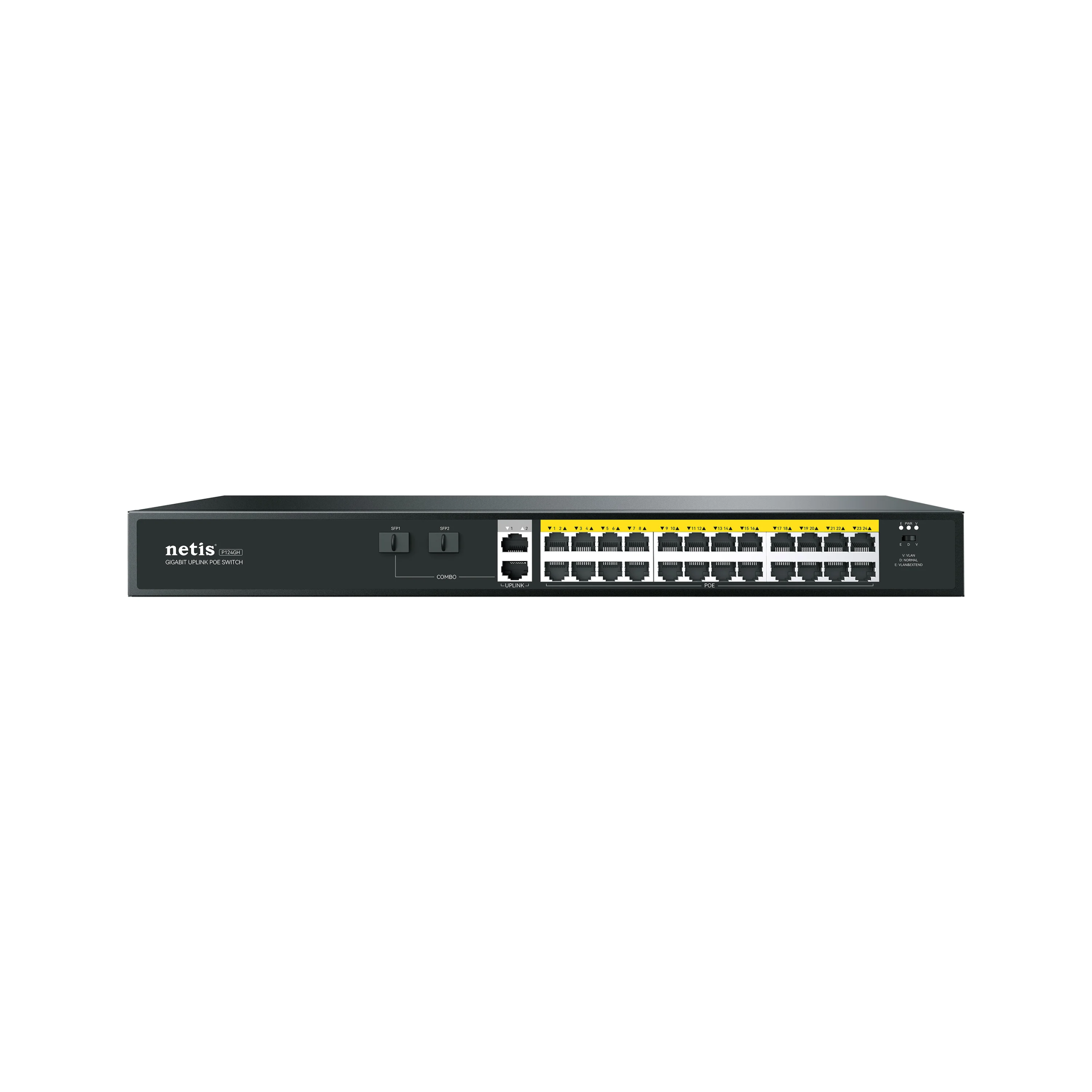 Netis 24-Port PoE + 2GE Uplink PoE Switch (P124GH)